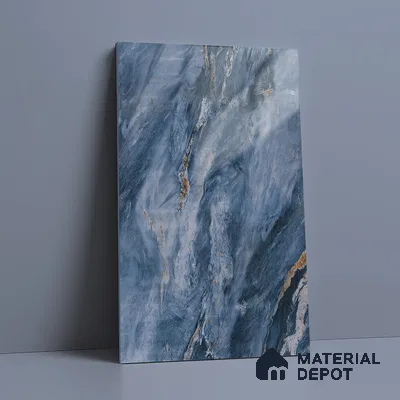 Blue Marble Look LM 23338 Oceanic Thunder 8 ft x 4 ft High Gloss Finish 6H Anti Scratch Acrylic Laminate - 1.5 mm | Suitable for Kitchen Cabinet, TV Unit, Wardrobe