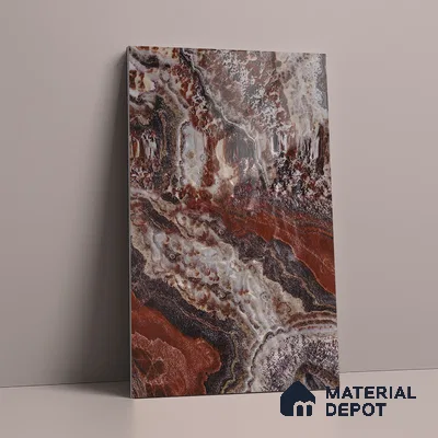 Multi Colour Marble Look LM 23345 Molten Mirage 8 ft x 4 ft High Gloss Finish 6H Anti Scratch Acrylic Laminate - 1.5 mm | Suitable for Kitchen Cabinet, TV Unit, Wardrobe