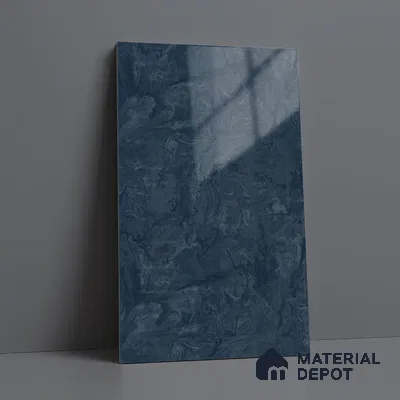 Blue Marble Look LM 23349 Ocean Eclipse 8 ft x 4 ft High Gloss Finish 6H Anti Scratch Acrylic Laminate - 1.5 mm | Suitable for Kitchen Cabinet, TV Unit, Wardrobe
