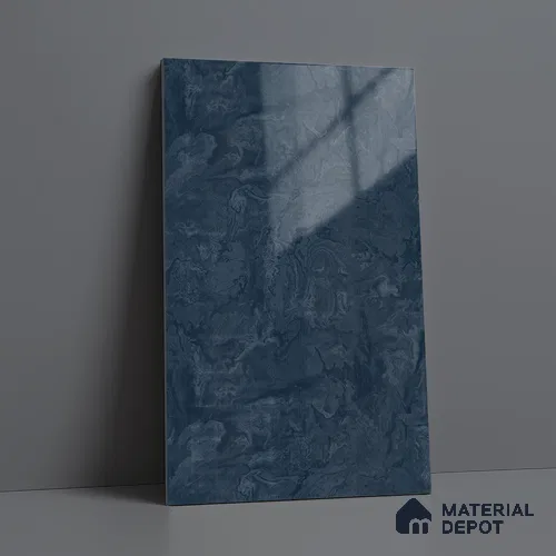 Blue Marble Look LM 23349 Ocean Eclipse 8 ft x 4 ft High Gloss Finish 6H Anti Scratch Acrylic Laminate - 1.5 mm | Suitable for Kitchen Cabinet, TV Unit, Wardrobe