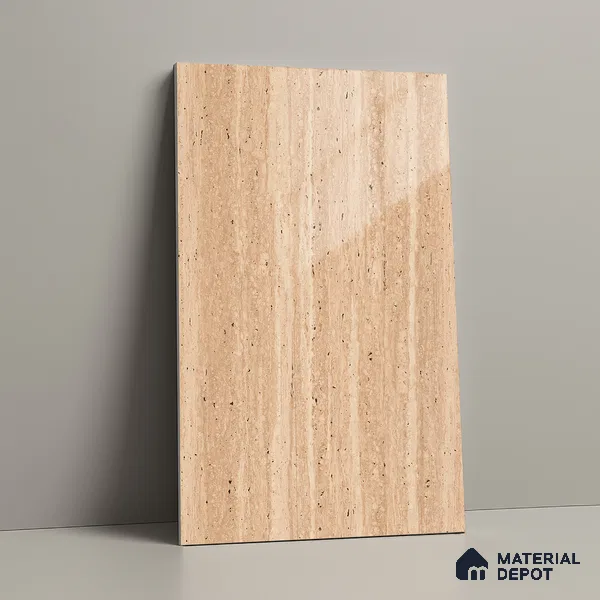 Brown Marble Look LM 23352 Earthen Drift 8 ft x 4 ft High Gloss Finish 6H Anti Scratch Acrylic Laminate - 1.5 mm | Suitable for Kitchen Cabinet, TV Unit, Wardrobe