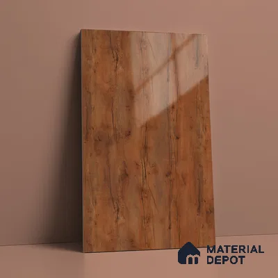 Wooden Look LM 23357 Rustic Cedar 8 ft x 4 ft High Gloss Finish 6H Anti Scratch Acrylic Laminate - 1.5 mm | Suitable for Kitchen Cabinet, TV Unit, Wardrobe