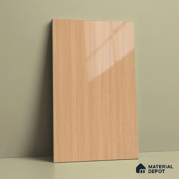 Wooden Look LM 23358 Nordic Elm 8 ft x 4 ft High Gloss Finish 6H Anti Scratch Acrylic Laminate - 1.5 mm | Suitable for Kitchen Cabinet, TV Unit, Wardrobe