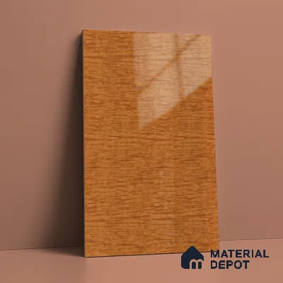 Wooden Look KD 704 Exotica Teak 8 ft x 4 ft High Gloss Finish 6H Anti Scratch Acrylic Laminate - 1.5 mm | Suitable for Kitchen Cabinet, TV Unit, Wardrobe