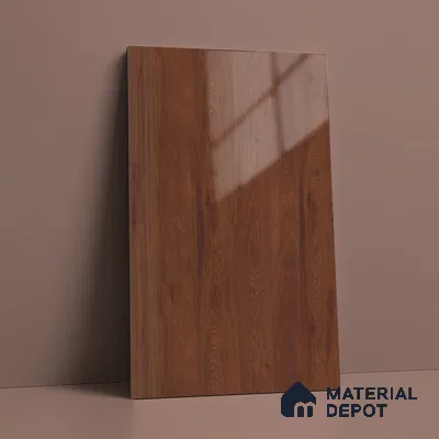 Wooden Look LM 23361 Teak Horizon 8 ft x 4 ft High Gloss Finish 6H Anti Scratch Acrylic Laminate - 1.5 mm | Suitable for Kitchen Cabinet, TV Unit, Wardrobe