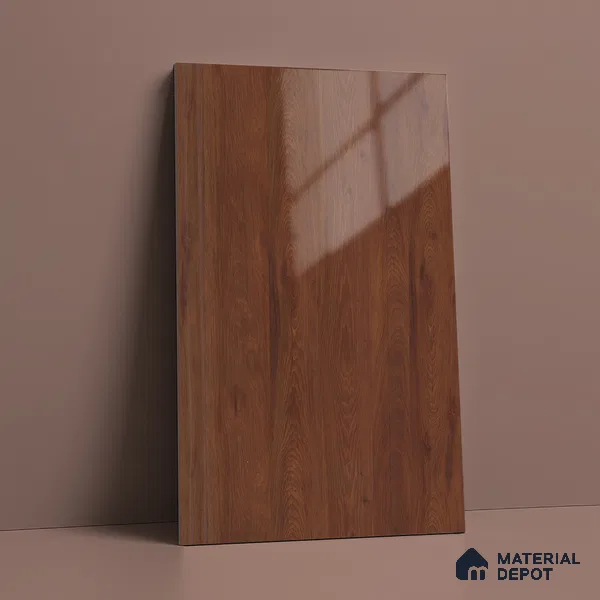 Wooden Look LM 23361 Teak Horizon 8 ft x 4 ft High Gloss Finish 6H Anti Scratch Acrylic Laminate - 1.5 mm | Suitable for Kitchen Cabinet, TV Unit, Wardrobe