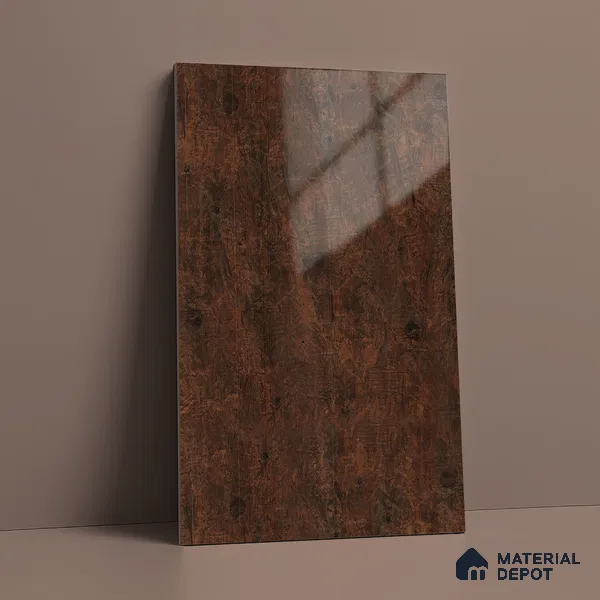 Wooden Look LM 23362 EmberWooden 8 ft x 4 ft High Gloss Finish 6H Anti Scratch Acrylic Laminate - 1.5 mm | Suitable for Kitchen Cabinet, TV Unit, Wardrobe