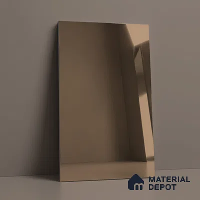 Pink Mirror Look LM 23365 Rose Gold 8 ft x 4 ft High Gloss Finish 6H Anti Scratch Acrylic Laminate - 1.5 mm | Suitable for Kitchen Cabinet, TV Unit, Wardrobe