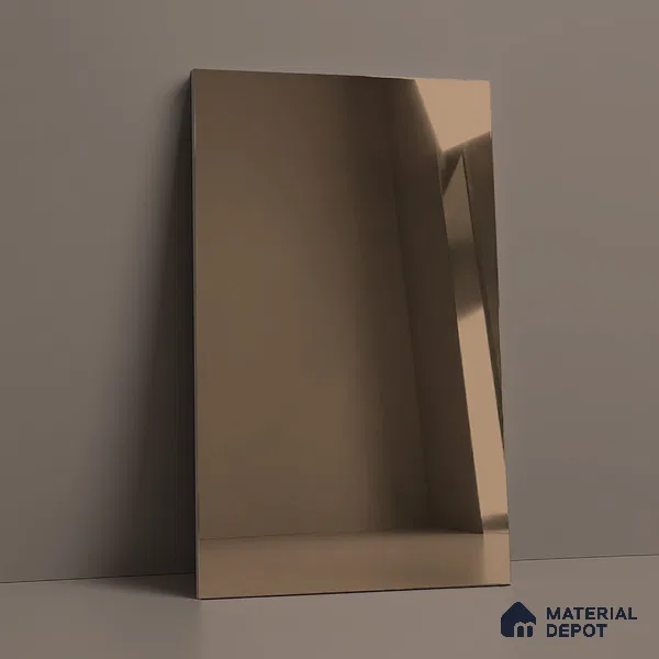Pink Mirror Look LM 23365 Rose Gold 8 ft x 4 ft High Gloss Finish 6H Anti Scratch Acrylic Laminate - 1.5 mm | Suitable for Kitchen Cabinet, TV Unit, Wardrobe