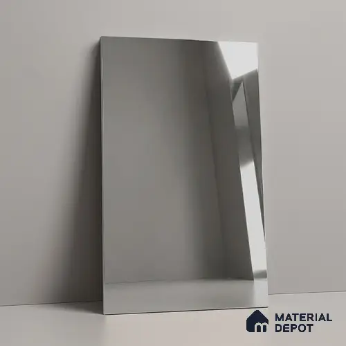 Silver Mirror Look LM 23367 Silver 8 ft x 4 ft High Gloss Finish 6H Anti Scratch Acrylic Laminate - 1.5 mm | Suitable for Kitchen Cabinet, TV Unit, Wardrobe