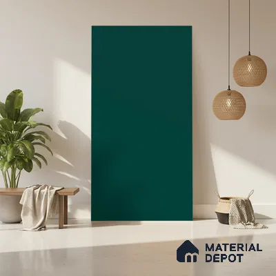 Deep Teal Blue Solid Colors Look LM 01871 8 ft x 4 ft Matte Finish Decorative Laminate - 1 mm | Suitable for Living Room, Kitchen, Office