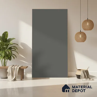 Ash Grey Solid Colors Look LM 01907 8 ft x 4 ft Matte Finish Decorative Laminate - 1 mm | Suitable for Living Room, Kitchen, Office