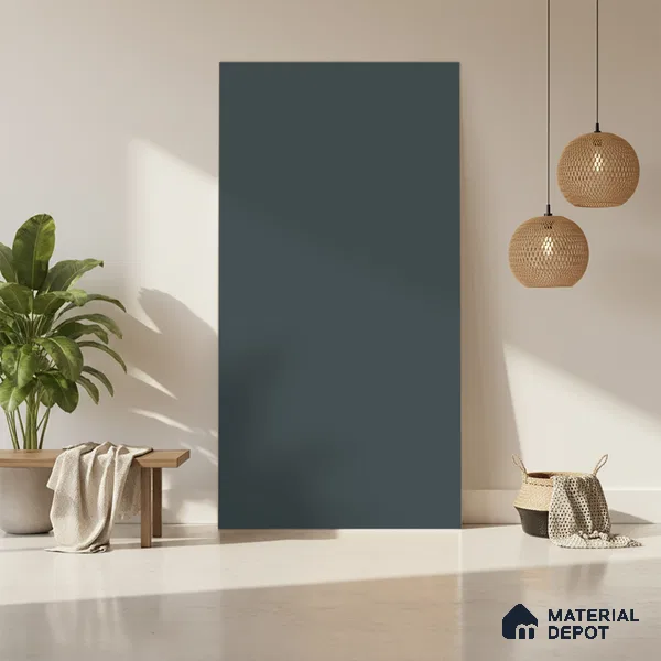 Desire Blue Solid Colors Look LM 01915 8 ft x 4 ft Matte Finish Decorative Laminate - 1 mm | Suitable for Living Room, Kitchen, Office