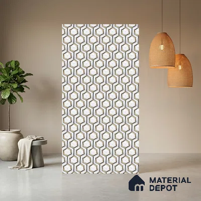 Patterned Look LM 06174 8 ft x 4 ft Matte Finish Decorative Laminate - 1 mm | Suitable for Bedroom, TV Unit, Wardrobe