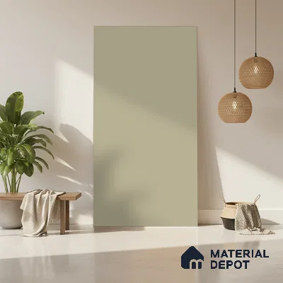Earth White Solid Colors Look LM 23621 8 ft x 4 ft Matte Finish Decorative Laminate - 1 mm | Suitable for Living Room, Kitchen, Office