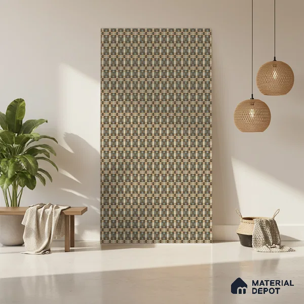 Brown Digital, Fabric Look LM 23626 8 ft x 4 ft Texture Finish Decorative Laminate - 1 mm | Suitable for TV Unit, Wardrobe, Kitchen Cabinets