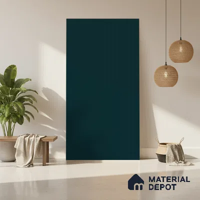 Petrol Blue Fluted Solid Color LM 01870 8 ft x 4 ft Matte Finish Decorative Laminate - 1 mm | Suitable for TV Unit,Wardrobe, Kitchen Cabinets