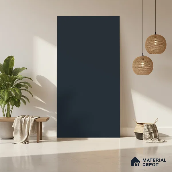 Burberry Blue Solid Colors Look LM 01914 8 ft x 4 ft Matte Finish Decorative Laminate - 1 mm | Suitable for Living Room, Kitchen, Office