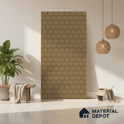 Brown Fabric Look LM 03741 8 ft x 4 ft Texture Finish Decorative Laminate - 1 mm | Suitable for TV Unit, Wardrobe, Kitchen Cabinets