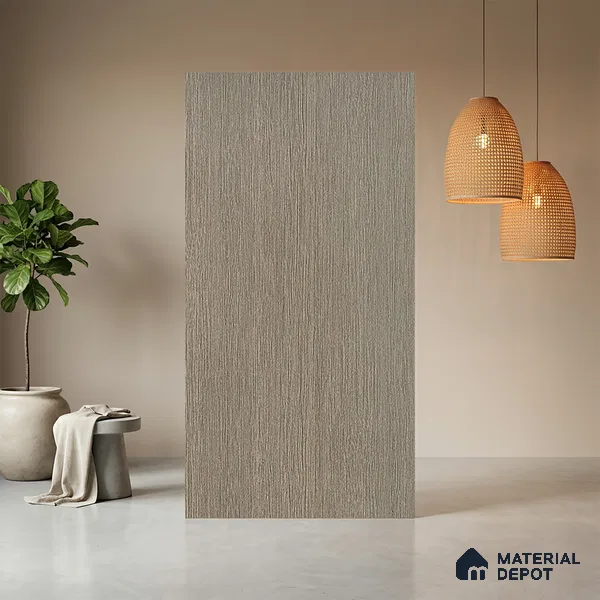 Wooden Look LM 05332 Recon Oak Grey 8 ft x 4 ft Texture Finish Decorative Laminate - 1 mm | Suitable for TV Unit, Wardrobe, Kitchen Cabinets