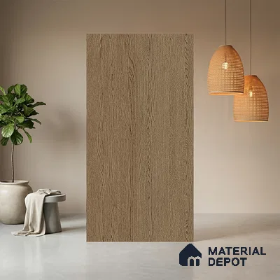 LM 05343 Pine Oak Dark 8 ft x 4 ft Texture Finish Decorative Laminate - 1 mm | Suitable for TV Unit, Wardrobe, Kitchen Cabinets