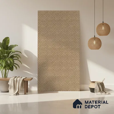Beige Cane Look LM 20052 8 ft x 4 ft Texture Finish Decorative Laminate - 1 mm | Suitable for TV Unit, Wardrobe, Kitchen Cabinets