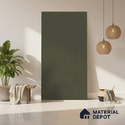 Green Textured Solid Look LM 20068 8 ft x 4 ft Texture Finish Decorative Laminate - 1 mm | Suitable for TV Unit, Wardrobe, Kitchen Cabinets