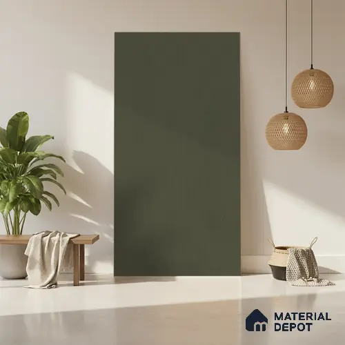 Green Textured Solid Look LM 20068 8 ft x 4 ft Texture Finish Decorative Laminate - 1 mm | Suitable for TV Unit, Wardrobe, Kitchen Cabinets