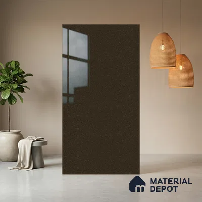 Coffee Brown Shimmer Solid Colors Look LM 01930 8 ft x 4 ft Glossy Finish Decorative Laminate - 1 mm | Suitable for Living Room, Kitchen, Office
