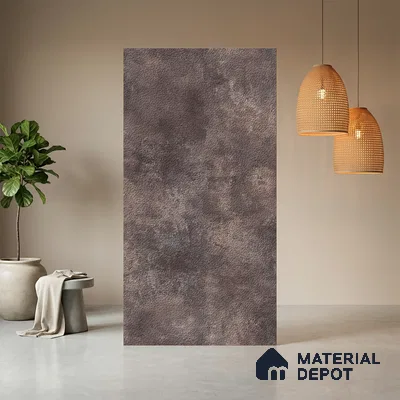 Grey Leather Look LM 13838 8 ft x 4 ft Texture Finish Decorative Laminate - 1 mm | Suitable for TV Unit, Wardrobe, Kitchen Cabinets