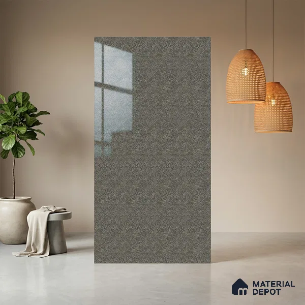 Grey Wave Look LM 13845 8 ft x 4 ft High Gloss Finish Decorative Laminate - 1 mm | Suitable for TV Unit, Wardrobe, Kitchen Cabinets