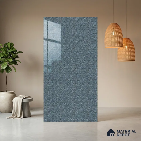 Blue Wave Look LM 13846 8 ft x 4 ft High Gloss Finish Decorative Laminate - 1 mm | Suitable for TV Unit, Wardrobe, Kitchen Cabinets