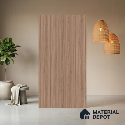Wooden Look LM 13850 Nutmeg Dyed Veneer 8 ft x 4 ft Texture Finish Decorative Laminate - 1 mm | Suitable for TV Unit, Wardrobe, Kitchen Cabinets