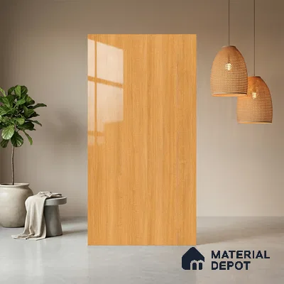 Wooden Look LM 13857 8 ft x 4 ft Glossy Finish Decorative Laminate - 1 mm | Suitable for TV Unit, Wardrobe, Kitchen Cabinets