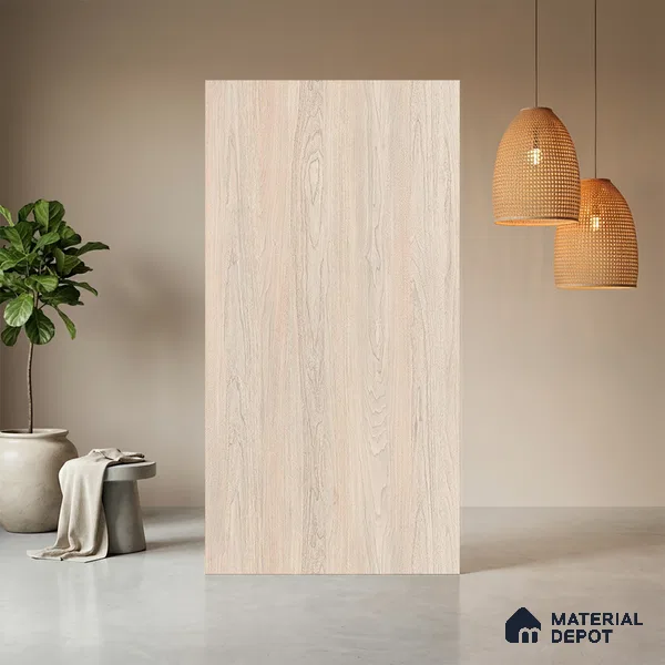 Wooden Look LM 13875 Smoked Bianca Pecan 8 ft x 4 ft Texture Finish Decorative Laminate - 1 mm | Suitable for TV Unit, Wardrobe, Kitchen Cabinets