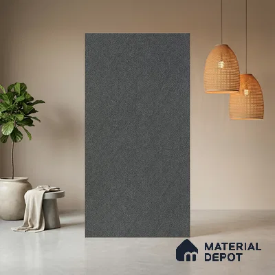 Black Cement Look LM 13883 8 ft x 4 ft High Gloss Finish Decorative Laminate - 1 mm | Suitable for TV Unit, Wardrobe, Kitchen Cabinets