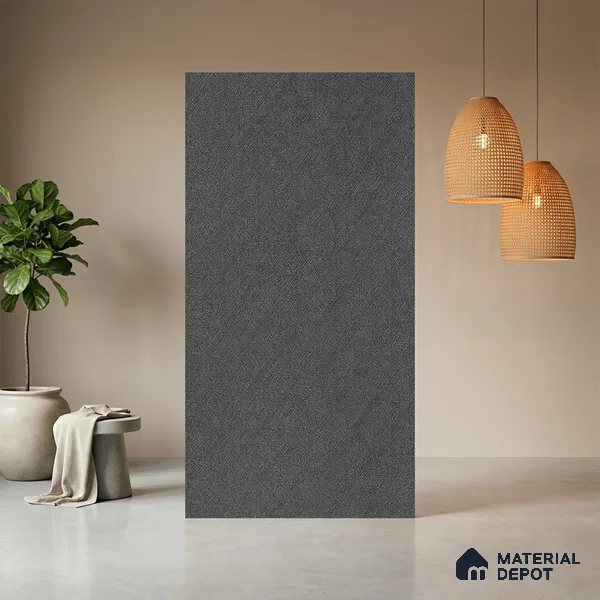 Black Cement Look LM 13883 8 ft x 4 ft High Gloss Finish Decorative Laminate - 1 mm | Suitable for TV Unit, Wardrobe, Kitchen Cabinets