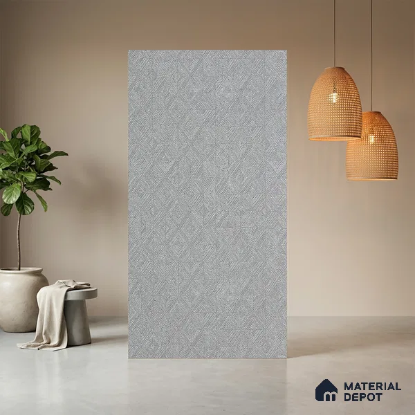 Grey Cement Look LM 13884 8 ft x 4 ft High Gloss Finish Decorative Laminate - 1 mm | Suitable for TV Unit, Wardrobe, Kitchen Cabinets