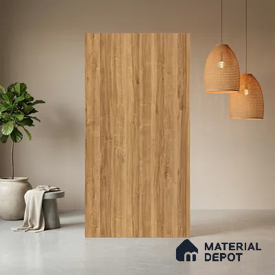 Wooden Look LM 13904 Urban Teak 8 ft x 4 ft Texture Finish Decorative Laminate - 1 mm | Suitable for TV Unit, Wardrobe, Kitchen Cabinets