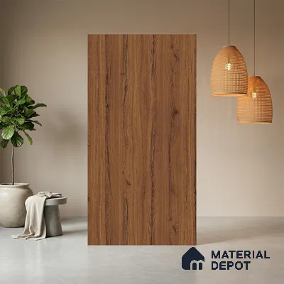 Wooden Look LM 13927 Russet Greence Pecan 8 ft x 4 ft Texture Finish Decorative Laminate - 1 mm | Suitable for TV Unit, Wardrobe, Kitchen Cabinets