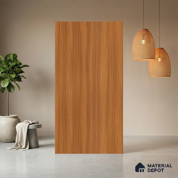 Wooden Look LM 17411 Natural Teak 10 ft x 4 ft Texture Finish Decorative Laminate - 1 mm | Suitable for TV Unit, Wardrobe, Kitchen Cabinets