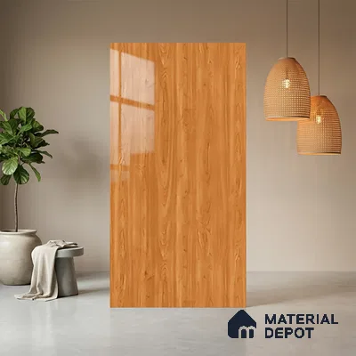 Wooden Look LM 21353 Crown Woody 8 ft x 4 ft Texture Finish Decorative Laminate - 1 mm | Suitable for TV Unit, Wardrobe, Kitchen Cabinets