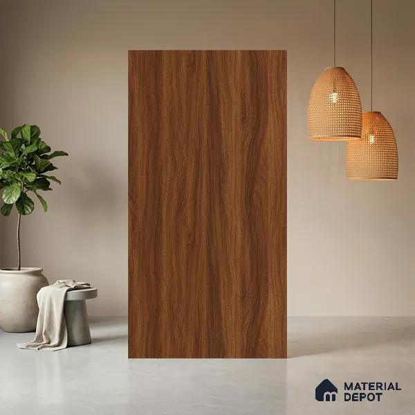 Wooden Look LM 21362 Cherry Wood 8 ft x 4 ft PU Finish Decorative Laminate - 1 mm | Suitable for TV Unit, Wardrobe, Kitchen Cabinets