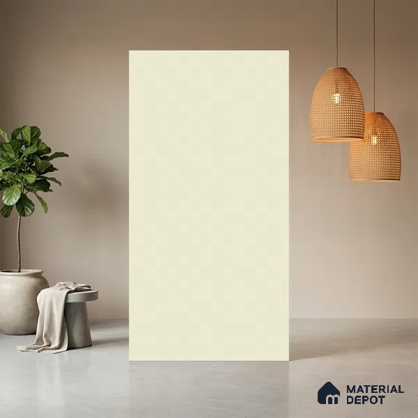 Pale Grey Solid Colors Look LM 21391 8 ft x 4 ft High Gloss Finish Decorative Laminate - 1 mm | Suitable for Living Room, Kitchen, Office