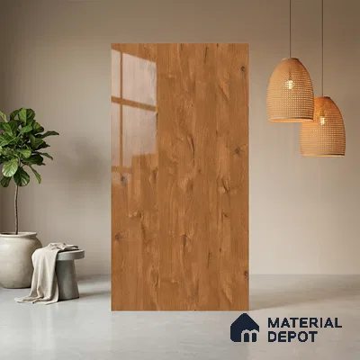 Wooden Look LM 21401 Egger Oak 8 ft x 4 ft High Gloss Finish Decorative Laminate - 1 mm | Suitable for TV Unit, Wardrobe, Kitchen Cabinets