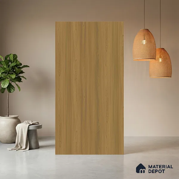 Wooden Look LM 21426 African Walnut Light 8 ft x 4 ft Texture Finish Decorative Laminate - 1 mm | Suitable for TV Unit, Wardrobe, Kitchen Cabinets