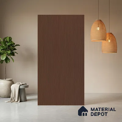 Wooden Fluted LM 21443 8 ft x 4 ft Texture Finish Decorative Laminate - 1 mm | Suitable for TV Unit,Wardrobe, Kitchen Cabinets