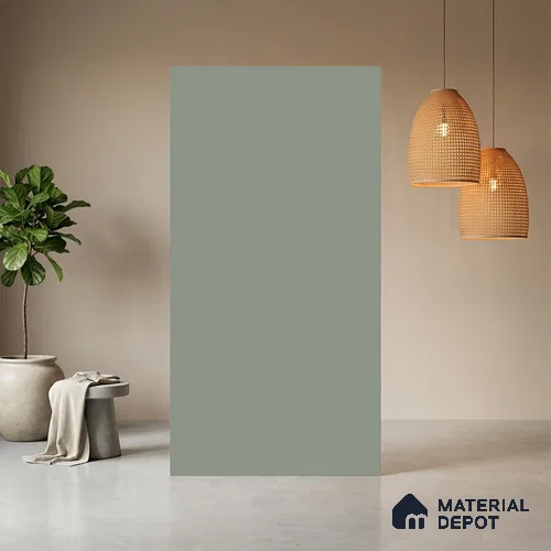 Light Grey Fluted Solid Color LM 23719 8 ft x 4 ft Matte Finish Decorative Laminate - 1 mm | Suitable for TV Unit,Wardrobe, Kitchen Cabinets