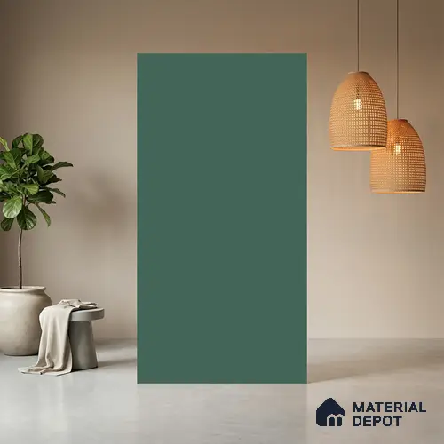 Deep Teal Green Solid Colors Look LM 23726 8 ft x 4 ft Matte Finish Decorative Laminate - 1 mm | Suitable for Living Room, Kitchen, Office