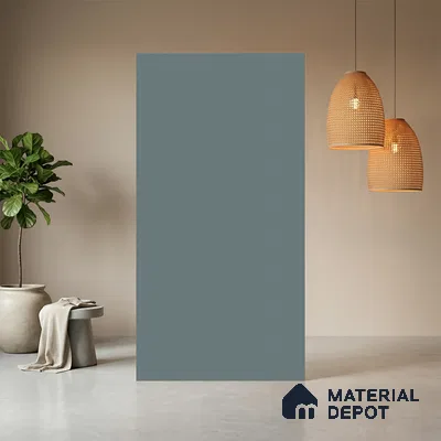 Sky Blue Fluted Solid Color LM 23730 8 ft x 4 ft Matte Finish Decorative Laminate - 1 mm | Suitable for TV Unit,Wardrobe, Kitchen Cabinets